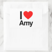 i Liebe amy Rechteckiger Aufkleber (Tasche)