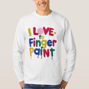 I Liebe an Finger Paint T-Shirt