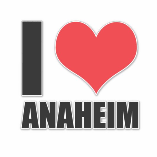 I Liebe Anaheim Aufkleber (Vorderseite)