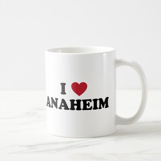 I Liebe Anaheim Kalifornien Kaffeetasse (Rechts)