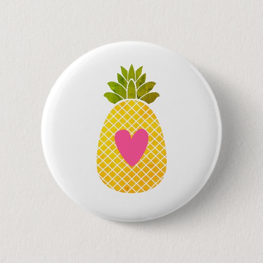 I Liebe Ananas Button (Vorderseite)