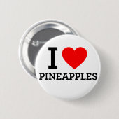 I Liebe Ananas Button (Vorne & Hinten)