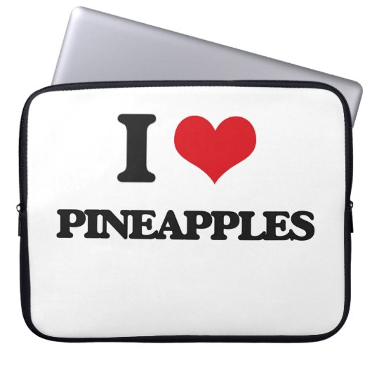 I Liebe-Ananas Laptopschutzhülle (Vorderseite)