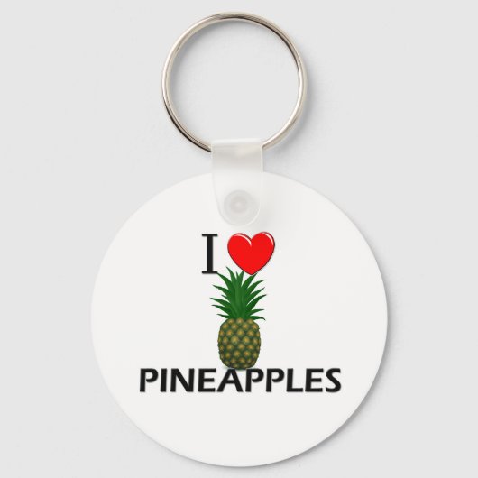 I Liebe Ananas Schlüsselanhänger (Vorderseite)