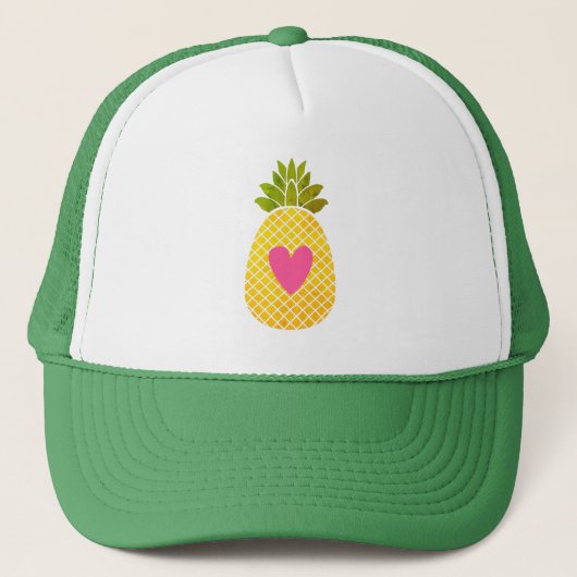 I Liebe Ananas Truckerkappe (Vorderseite)
