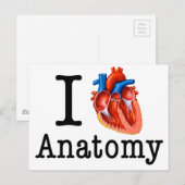 I Liebe Anatomie Postkarte (Vorne/Hinten)