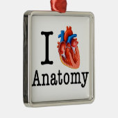 I Liebe Anatomie Silbernes Ornament (Rechts)