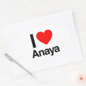 i Liebe Anaya Ovaler Aufkleber (Umschlag)