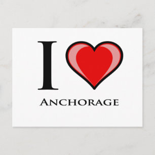 I Liebe Anchorage Postkarte