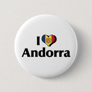 I Liebe Andorra Flag Button