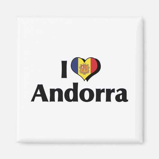 I Liebe Andorra Flag Magnet (Vorne)