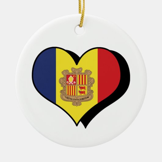 I Liebe Andorra Keramik Ornament (Vorne)