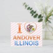 I Liebe Andover, IL Postkarte (Stehend Vorderseite)