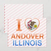 I Liebe Andover, IL Postkarte (Vorne/Hinten)