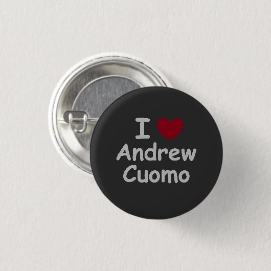 I Liebe Andrew Cuomo Button (Vorne & Hinten)