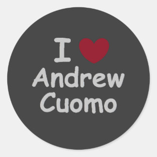 I Liebe Andrew Cuomo Runder Aufkleber