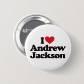 I Liebe Andrew Jackson Button (Vorne & Hinten)