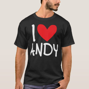 I Liebe Andy Name Herz Personalisiert Männer Typ B T-Shirt