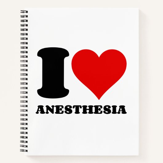 I LIEBE ANESTHESIEN NOTIZBLOCK (Vorderseite)