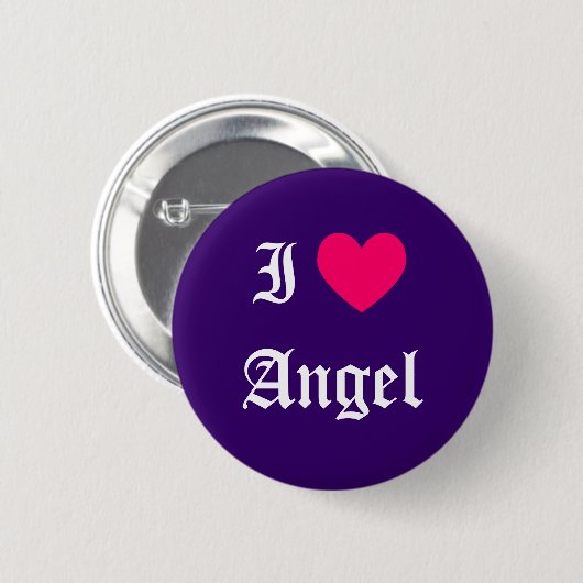 I Liebe Angel Button (Vorne & Hinten)