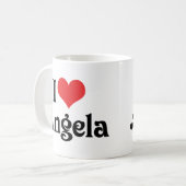 I Liebe Angela Kaffeetasse (Vorderseite Links)