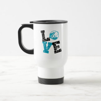 I LIEBE Angeln Fischer Angler REISE MUG Reisebecher