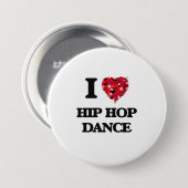 I Liebe-angesagter Hopfentanz Button (Vorne & Hinten)