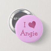 I Liebe Angie Button (Vorne & Hinten)
