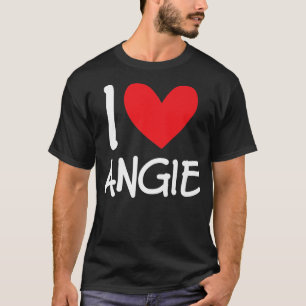 I Liebe Angie Name Personalisiert Girl BESTE FREUN T-Shirt