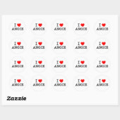 I Liebe Angie Runder Aufkleber (Blatt)
