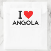 i Liebe Angola Nationalsymbol Rechteckiger Aufkleber (Tasche)
