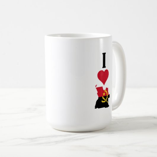 I Liebe Angola Vertikal I Herzangola Länderflagge Kaffeetasse (VorderseiteRechts)