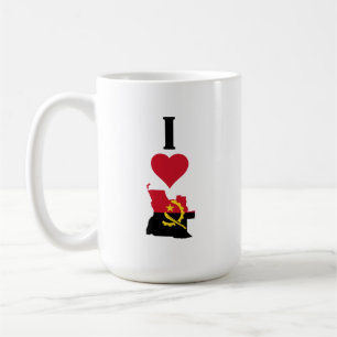 I Liebe Angola Vertikal I Herzangola Länderflagge Kaffeetasse