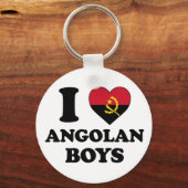 I Liebe Angolan Jungs Schlüsselanhänger (Vorderseite)