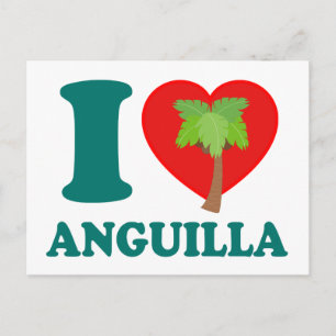 I Liebe Anguilla Postkarte