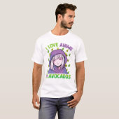I Liebe Anime and Avocados - Kawaii Blushing Otaku T-Shirt (Vorne ganz)