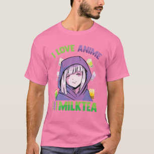 I Liebe Anime and Milk Tee - Kawaii Blushing Otaku