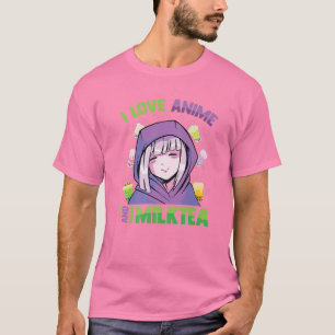 I Liebe Anime and Milk Tee - Kawaii Blushing Otaku