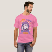 I Liebe Anime and Shiba Inu - Kawaii Blushing Otak T-Shirt (Vorne ganz)