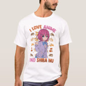 I Liebe Anime and Shiba Inu - Kawaii Otaku - Niedl T-Shirt (Vorderseite)