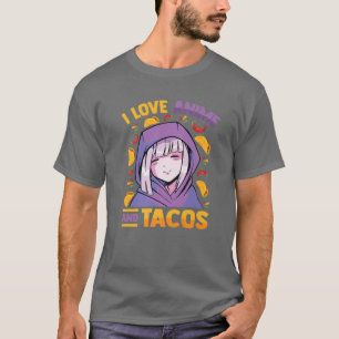 I Liebe Anime and Tacos - Kawaii Blushing Otaku Gi T-Shirt