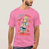 I Liebe Anime and Takoyaki - Niedlich Kawaii - Man T-Shirt (Vorderseite)
