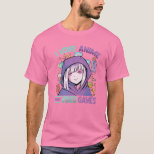 I Liebe Anime and Video Games - Kawaii Blushing Ot T-Shirt
