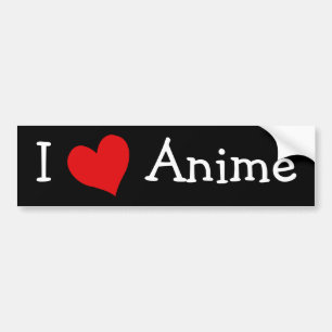 I Liebe Anime Autoaufkleber
