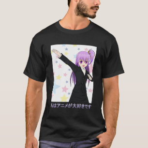 I Liebe Anime in japanischem Langschläfer Shirt An