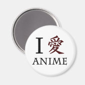 I Liebe Anime Magnet (Vorderseite/Rückseite)