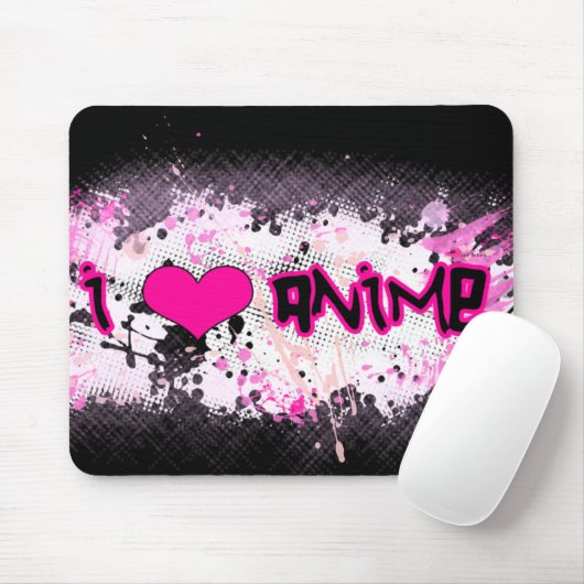 I Liebe Anime Mousepad (Mit Mouse)