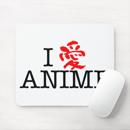 I Liebe Anime Mousepad (Mit Mouse)