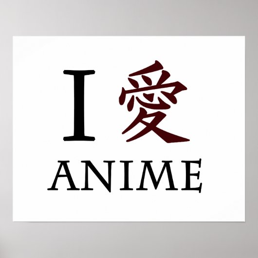 I Liebe Anime Poster (Vorne)