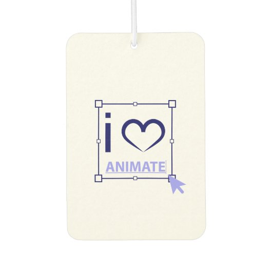 I Liebe animieren Autolufterfrischer (Vorderseite)